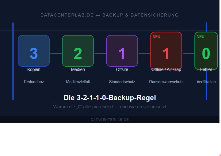 Die 3-2-1-1-0-Backup-Regel erklärt — und warum die „0″ alles verändert